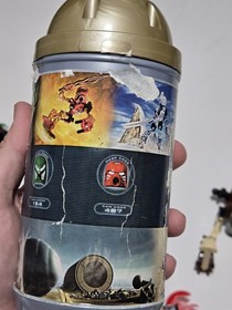 Vtg Lego Bionicles Lot of 3: Lehvak, Tahnok, Pohatu With Canisters NO Manuals 