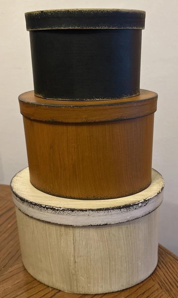 Shaker Nesting Boxes Homestead Folk Art Cottage Core Primitive Fall Thanks - Image 2 of 4