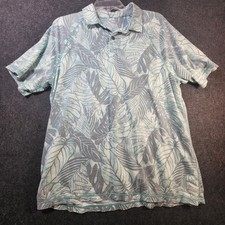 Tommy Bahama Island Zone Golf Polo AOP Floral Men's Large Blues