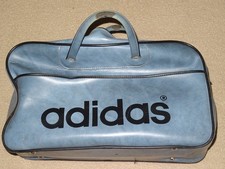 Adidas borsa sportiva vintage retrò holdall Peter nera originale blu