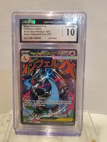 Pokémon Mega Charizard X EX 023 Me: Mega Evolution Promo Holo CGC 10
