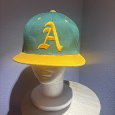 OAKLAND ATHLETICS OAKLAND A's hat Child / Youth Size green yellow adjustable cap