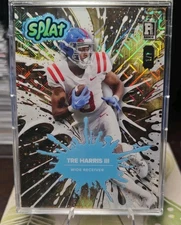 Tre Harris 2025 Wild Card Splat Cross Hatch Shimmer Chargers Rookie 1/1