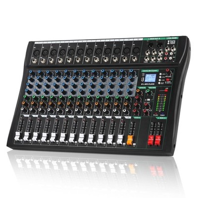 XTUGA 12 Channel Audio Mixer, Professional Sound Board DJ Mixing...
