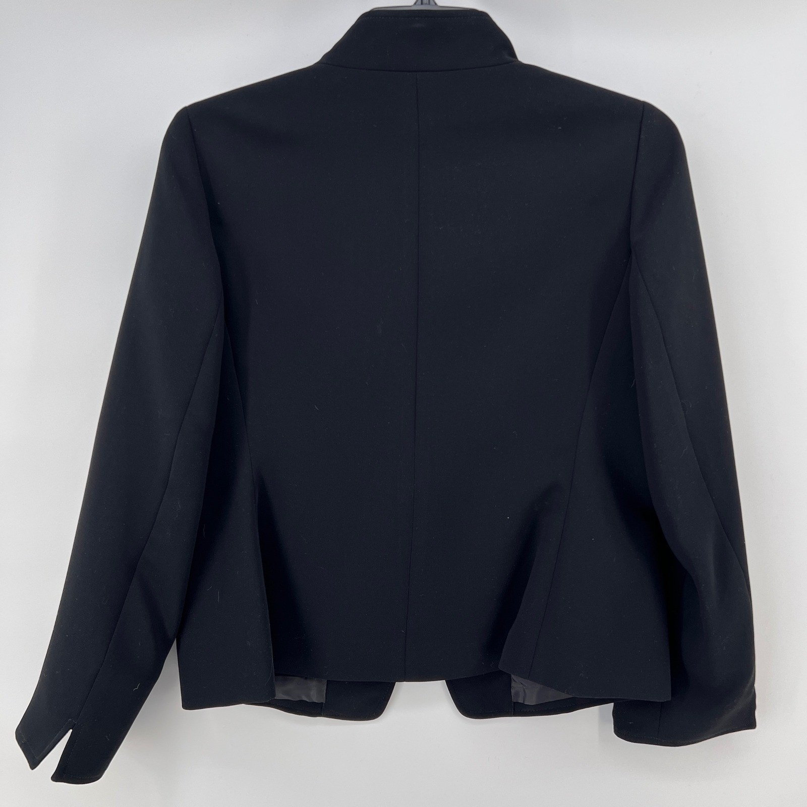 Talbots Petites Black Collarless Button Front Bla… - image 2