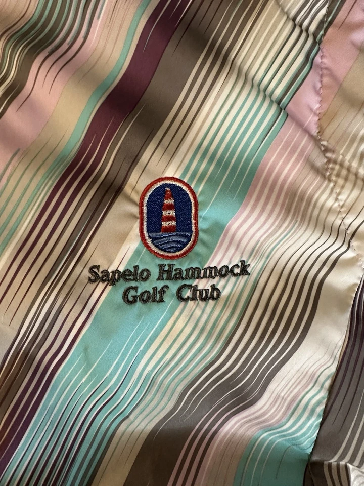 Chaleco de club de golf para mujer grande multicolor sin mangas cremallera completa reversible usado Foto 3 de 4
