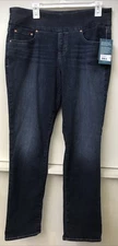 Jag Jeans Women's Peri Mid Rise Pull On Stright Leg Blue Jeans 14/33 NWT