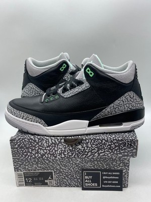 Jordan 3 Retro Green Glow 12 (Moderately Worn Pre-Owned)JordanBlack/Gree Size 12
