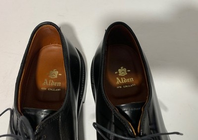 Alden 9901 Black Shell Cordovan Plain Toe Blucher | Alden Model