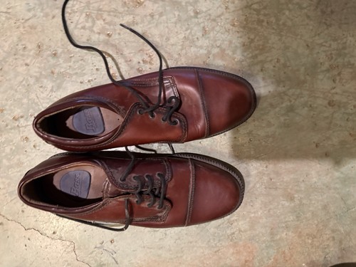Bass Weejuns Logan Cap Toe Oxford 9.5M Brown Leather Dress Shoes