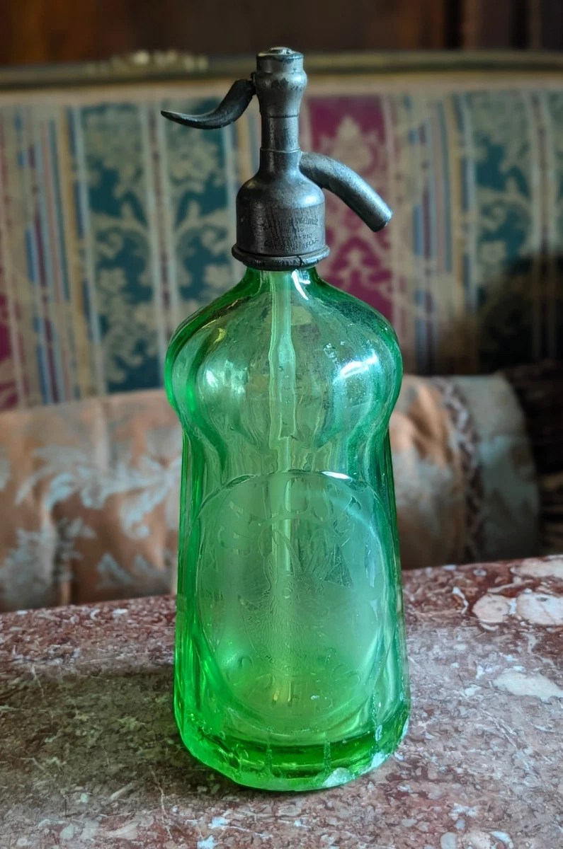 アンティーク　ソーダ 炭酸ボトル　バー　サイフォン　グリーン　超レア　アメリカ Syphon Bottle In Collectible Seltzer Bottles (1900-Now) for sale