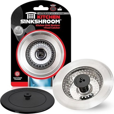 SinkShroom Revolutionär Verstopfungsfrei Spülbeckensiebkorb mit Stopfen Edelstahl