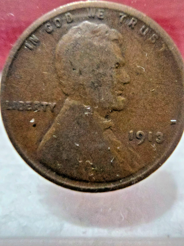 1913 (P) Lincoln Wheat Cent Penny 1c - FINE/VERY FINE (F/VF)