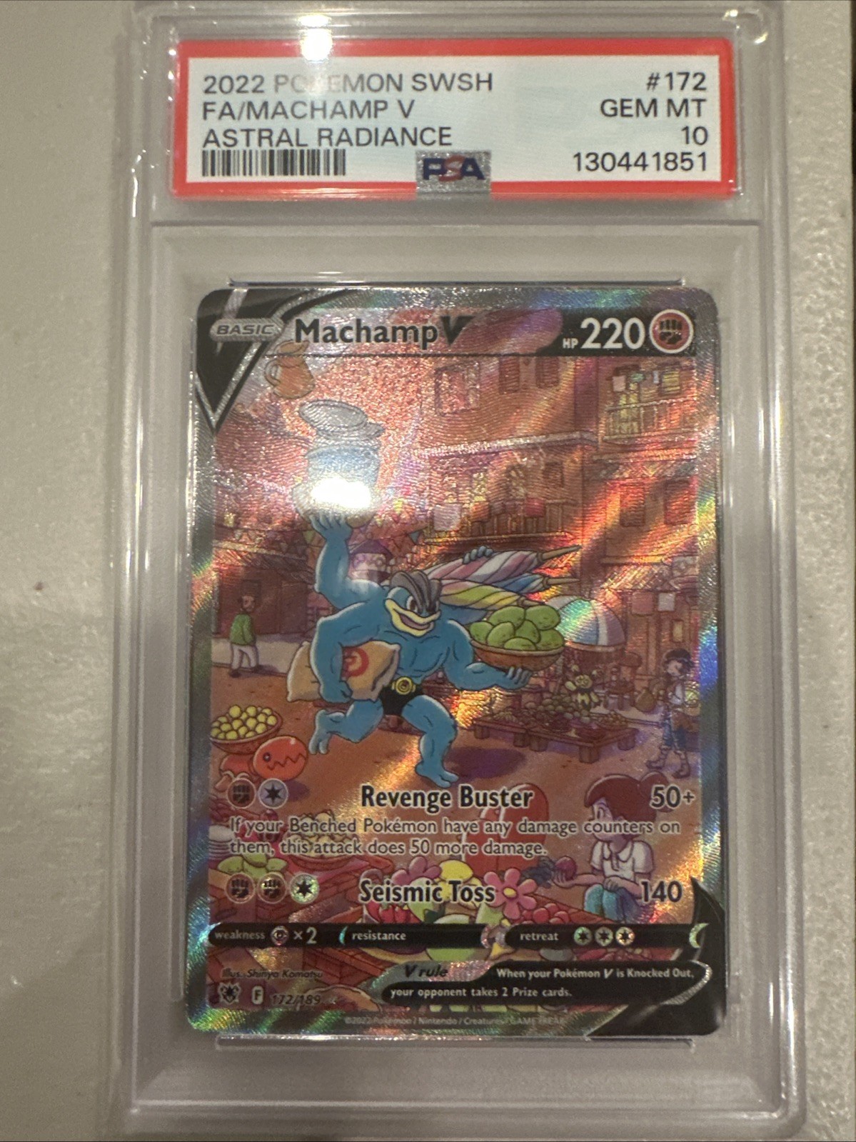 Pokemon Machamp V 172/189 Full Art Swsh10: Astral Radiance PSA 10 GEM MINT