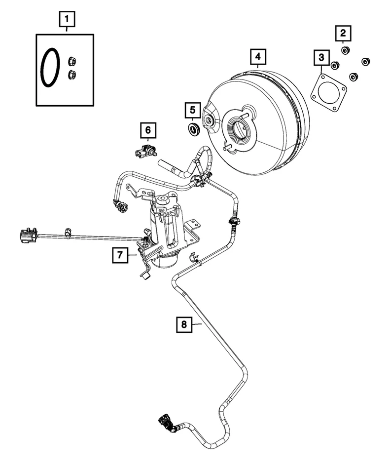 Válvula de retención de refuerzo de freno Mopar original 68053596AA Foto 4 de 4
