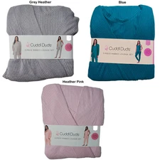 Cuddl Duds Women's 3-Piece Cardigan Jogger Tank Top Lounge Set