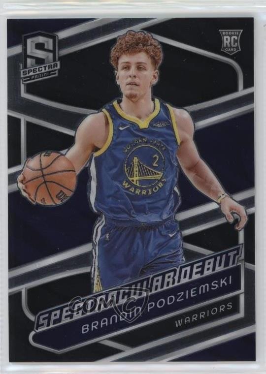2023-24 Panini Spectra Spectacular Debut Brandin Podziemski #199 Rookie RC 0u2j