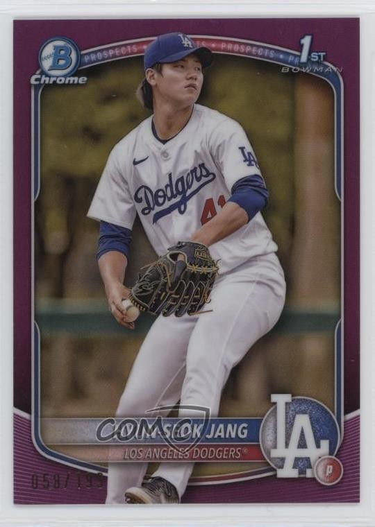 2025 Bowman Chrome Prospects Fuchsia Refractor 58/199 Hyun-Seok Jang #BCP-51