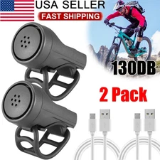2PACK Bike Electronic Loud Bell Horn Bicycle Handlebar Ring Bell Cycling Warning