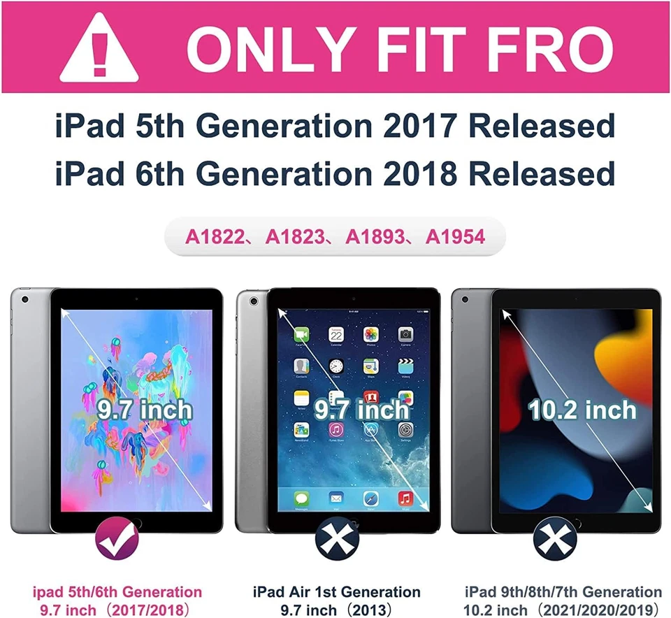 KIQ Shield Series para Apple Ipad 6ta Generación Fundas Ipad 5ta Generación Estuche 9 Foto 2 de 4