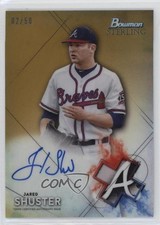 2021 Bowman Sterling Prospect Gold Refractor 2/50 Jared Shuster Auto 19fv