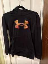 Under Armour Hoodie Girls YLG Black Fleece Iridescent NWT SKU TR86