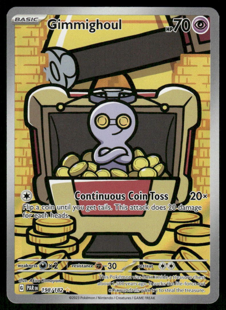 Gimmighoul 198/182 Illustration Rare Paradox Rift Pokemon Holo NM