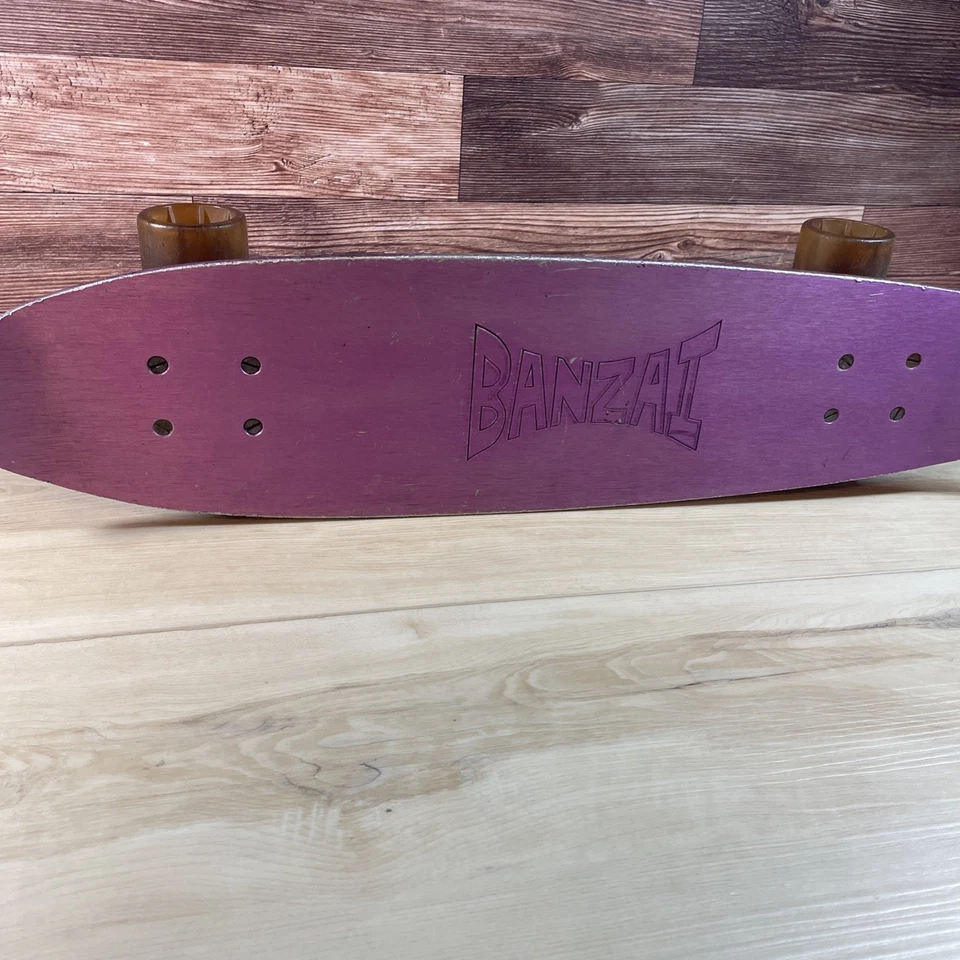 Tabla de skate vintage años 70 BANZAI aluminio púrpura Foto 2 de 4