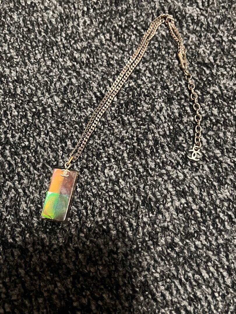 Chanel Clear Design Necklace, Used, No Box or Markings