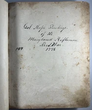 1781 Copy "History of Jesus Christ" from Library of MD Rifle Company Commander