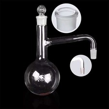 Lab Glass Distilling Flask 100ml-1000ml Borosilicate Arm Laboratory Supply