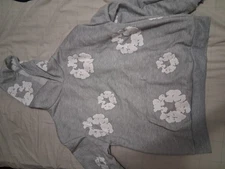 Denim Tears Men's Hoodie Size Small, Gray/White