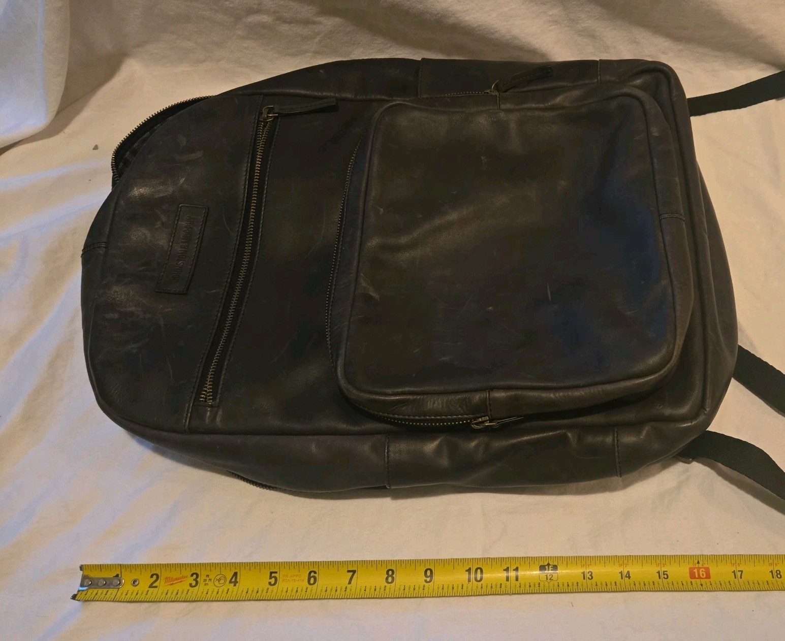 Johnston and Murphy Leather Computer Backpack Gra… - image 17