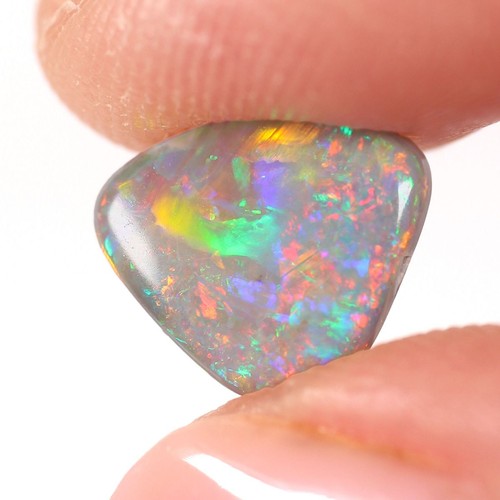 2.19ct Dark Australian Opal, Natural Solid Opal Polished Cabochon 9.4 x 11 x 3.8 - Picture 1 of 10