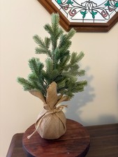 Artificial Pine Holiday Tree with Burlap Base