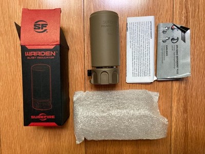 SureFire Warden Fast-Attach Blast Regulator, Multi Cal, Dark Earth (WARDEN-DE)