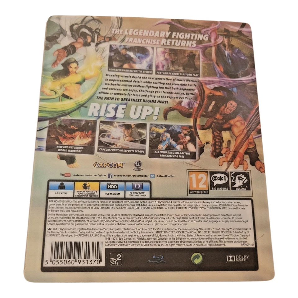 PS4 Street Fighter V 5 Limited Steelbook Edition Very Good - Image 2 of 4