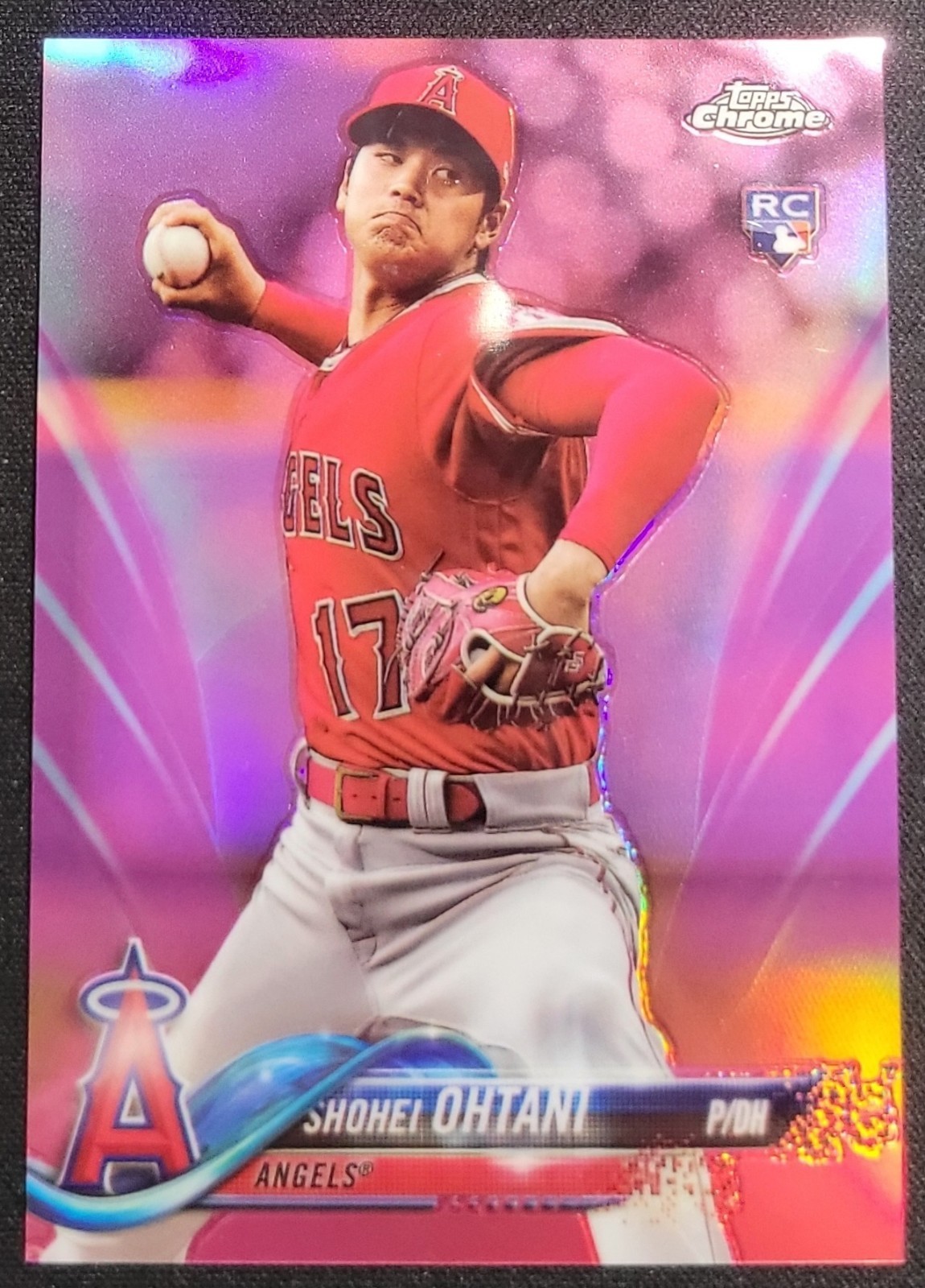 SHOHEI OHTANI 2018 TOPPS CHROME UPDATE #HMT1 PINK REFRACTOR (RC) LA ANGELS