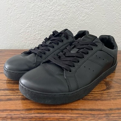 Groundies Women s Universe Black Leather Barefoot Athletic Shoes Sneakers 7.5