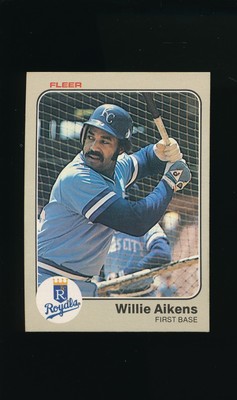 1983 Fleer #104 Willie Aikens * First Base * Kansas City Royals * NM/NM-MT *