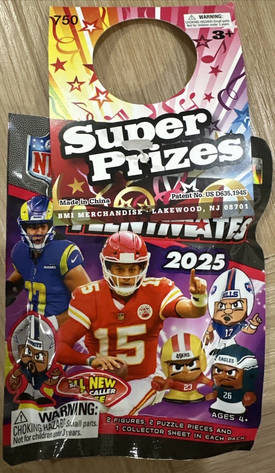 ¡NUEVO! (Lote de 12 Paquetes) Estatuillas Teenymates NFL Serie 13 Coleccionables 2025 Foto 3 de 4