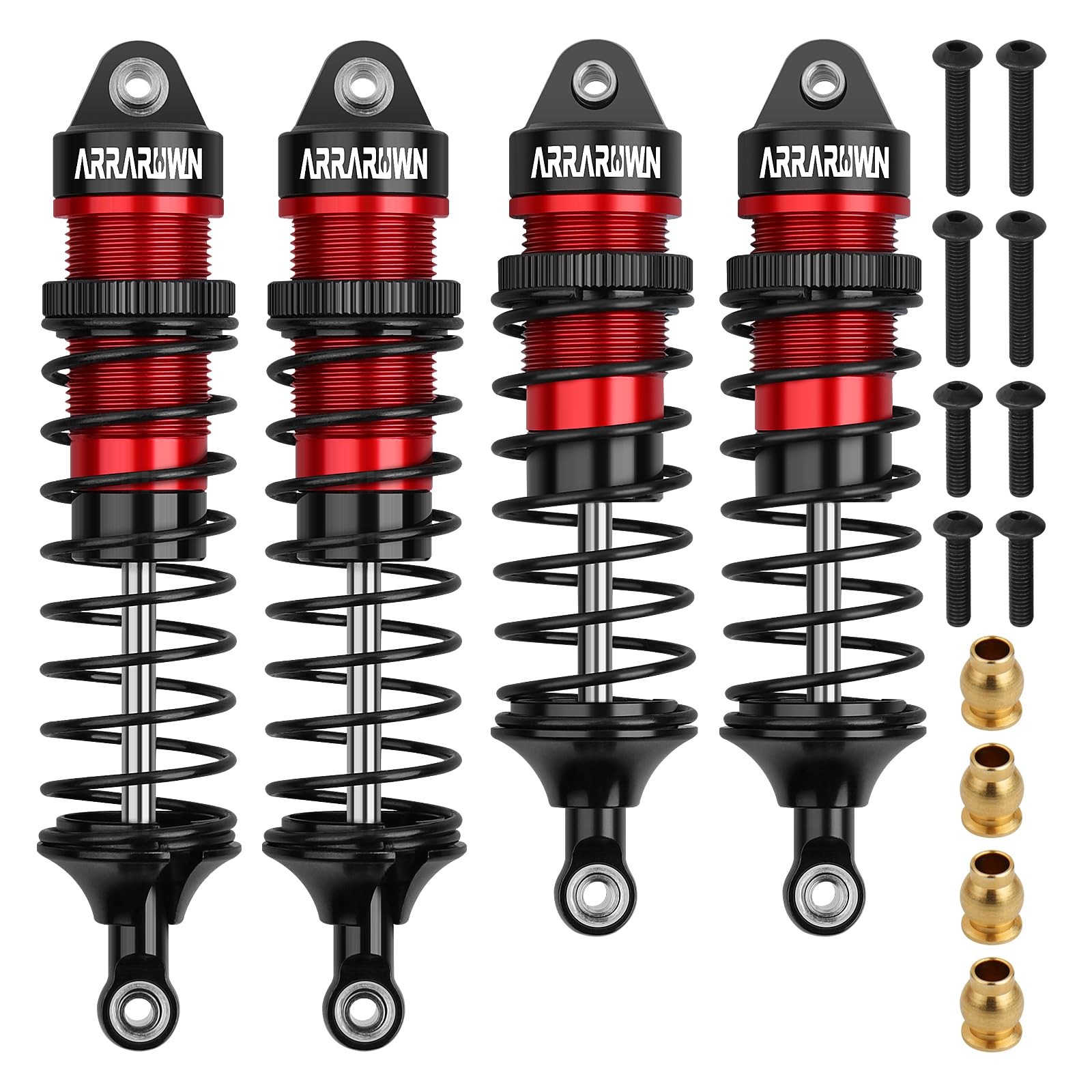 Shocks Front & Rear Shock Absorber Damper Medium, Black Red