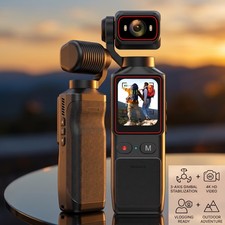 Portable Vlogging Camera Handheld Video Camcorder Stabilization 180 Degree