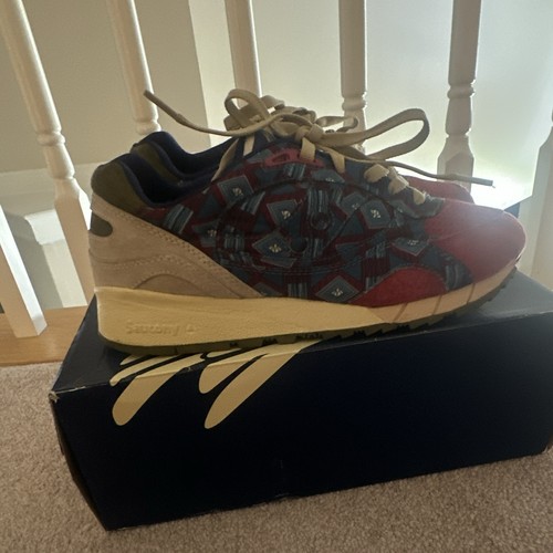 Saucony Men’s Shadow 6000 Sneaker, Multicolor Geometric tribal pattern, Sz 9.5