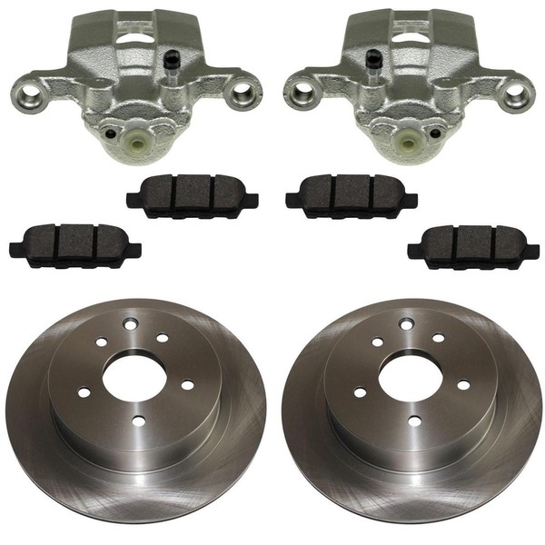 2 Bremssattel Hinten FüR Nissan X-Trail T30 T31 U Bremsscheiben Bremsbelag Satz-image
