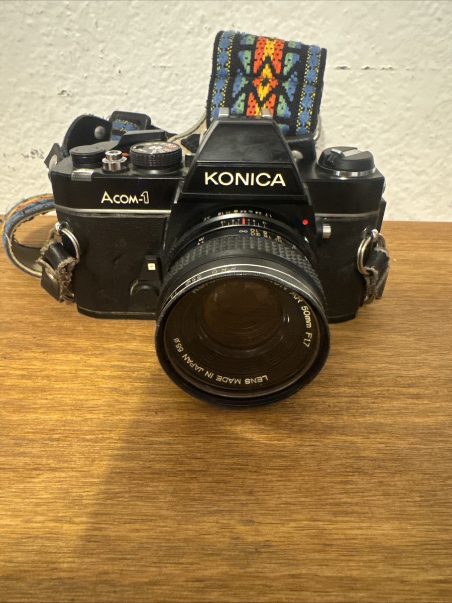 KONICA　Acom-1 As is Read!* Konica Acom-1 Film Camera w/ Hexanon 50mm F/1.7