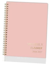 2026-2027 Monthly Planner - Jan.2026 - Dec. 2027, 2 Year Calendar 2026 Pink