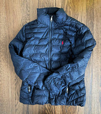 Polo Ralph Lauren Boys Navy Puffer Jacket 14-16 Down Full Zip Pockets