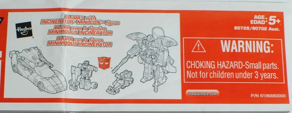 Transformers Armada Blurr Instructions Only #80728 - Image 3 of 4