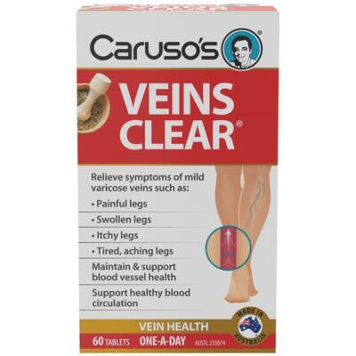 New Caruso's Veins Clear 60 Tablets Carusos Vein Care